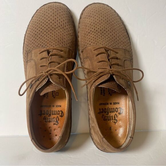 Finn Comfort Brown Leather Lace Up Shoes Made in Germany Size 8 - Picture 1 of 10